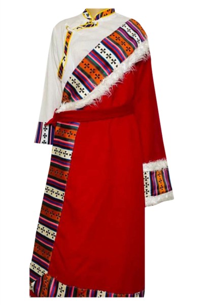 Design Tibetan costumes Tibetan gowns for female aristocrats Custom-made Tibetan minority style photo Tibetan dance performance costumes SKDO017 front view